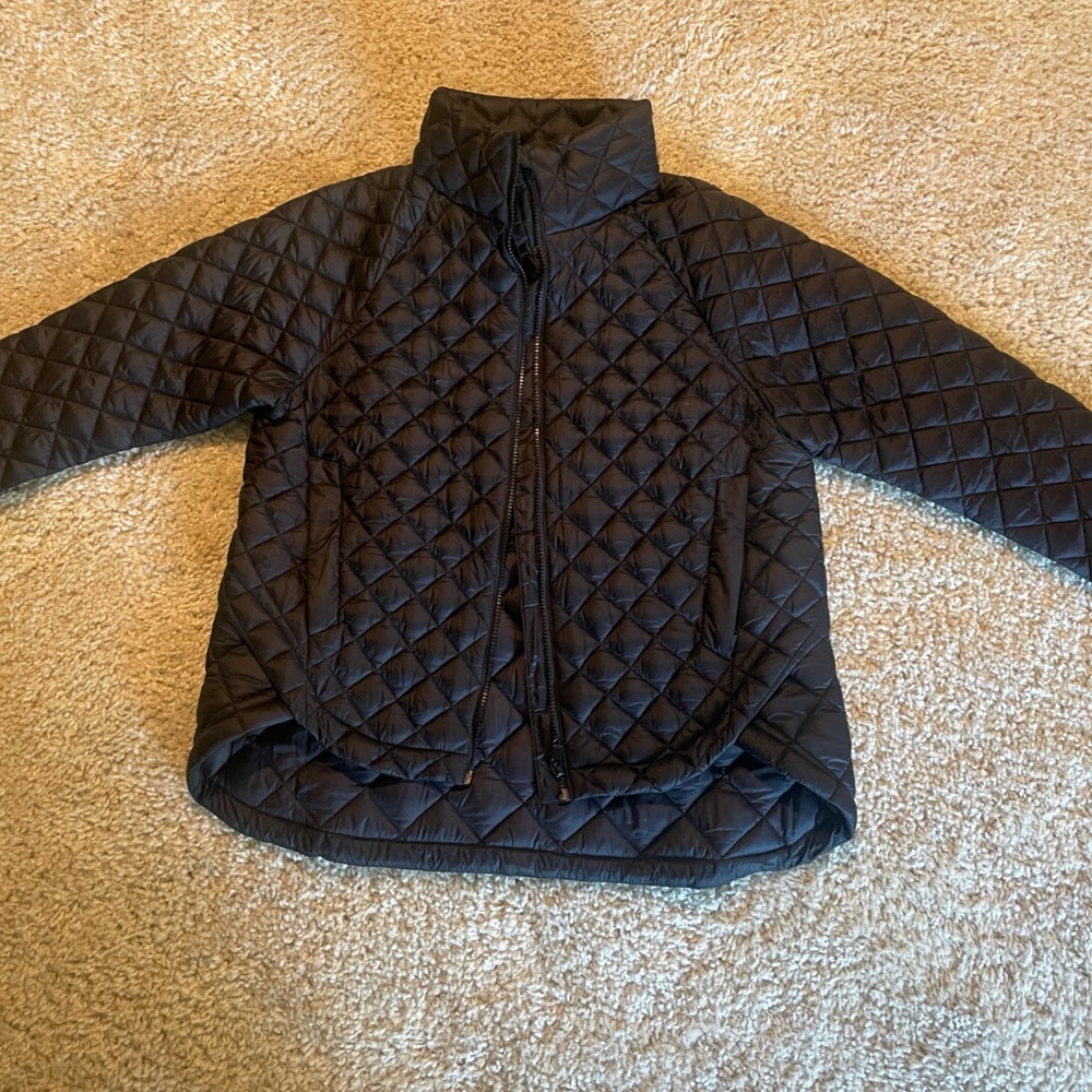 Athleta Black Quilted Puffer Jacket
